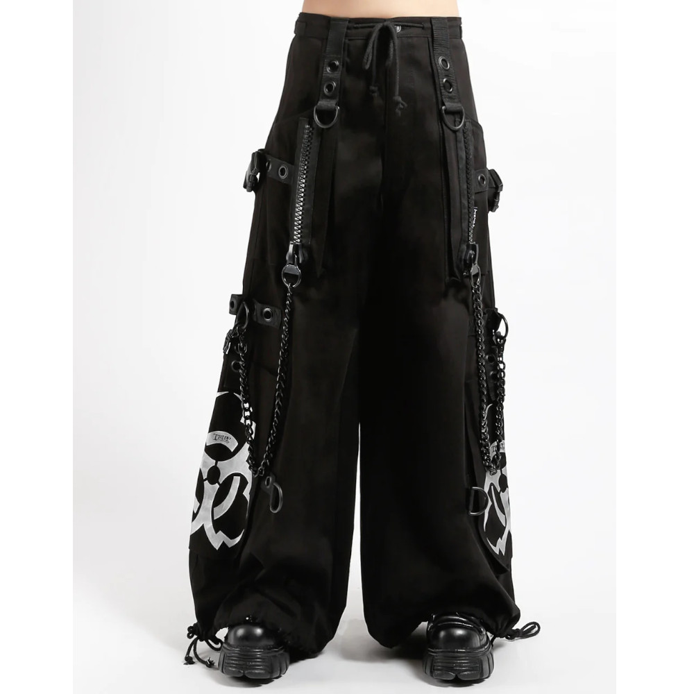 Tripp NYC - Metallic Silver Biotech Wijde broek - Zwart